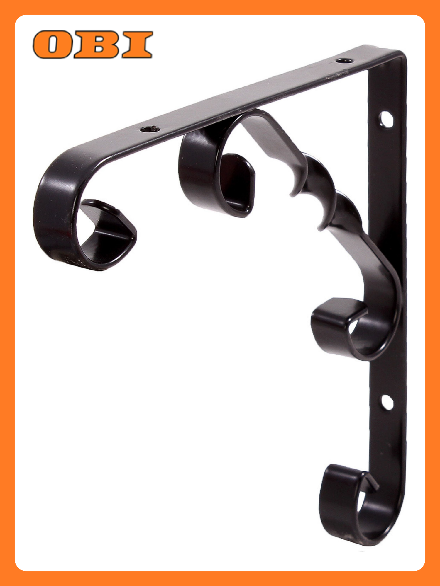 Кронштейн Larvij "Орнаментал" металл черный 200x200x13 мм