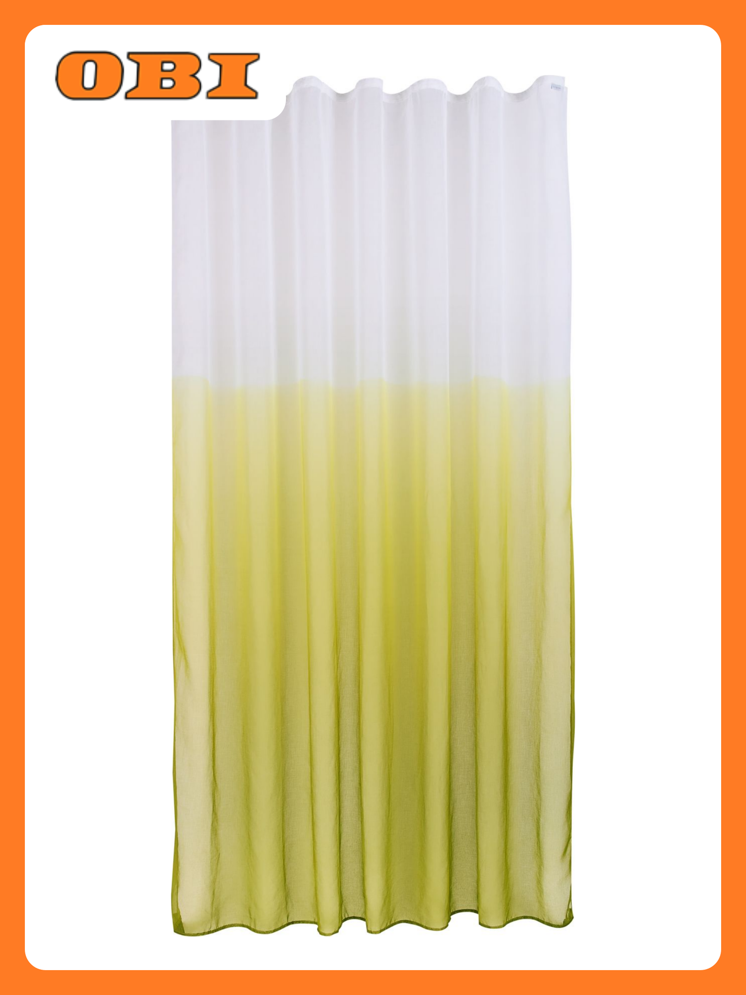 Тюль Narassvete 250х260 см крепление: шторная лента цвет белый зеленый