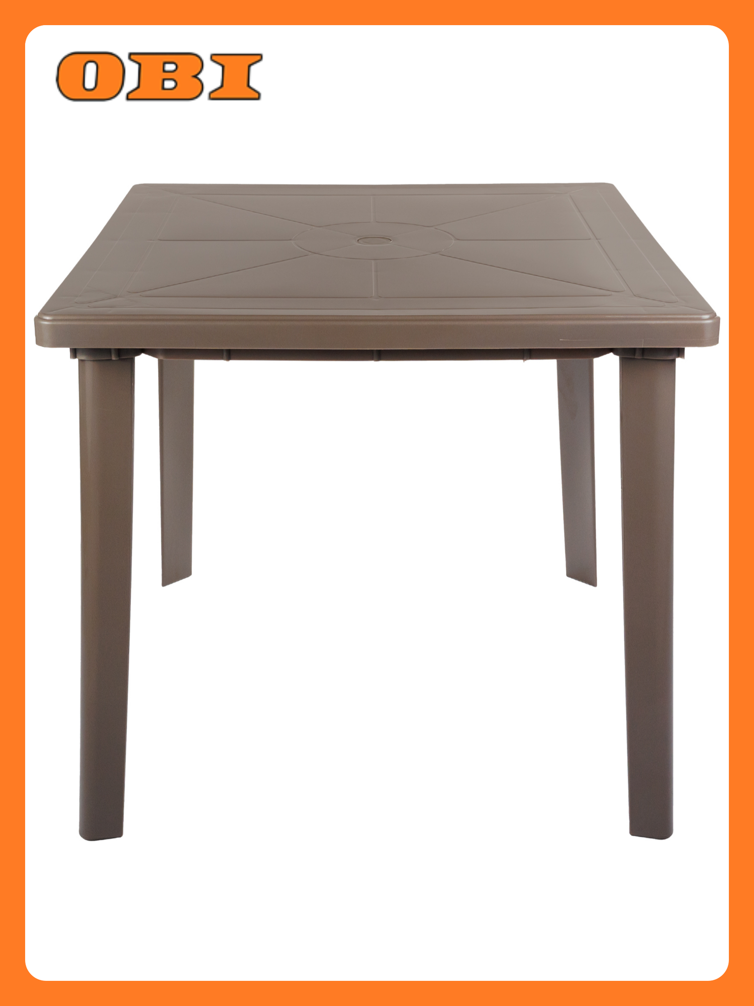 Стол садовый СПГ складной квадратный коричневый 80 см x 80см x 71см