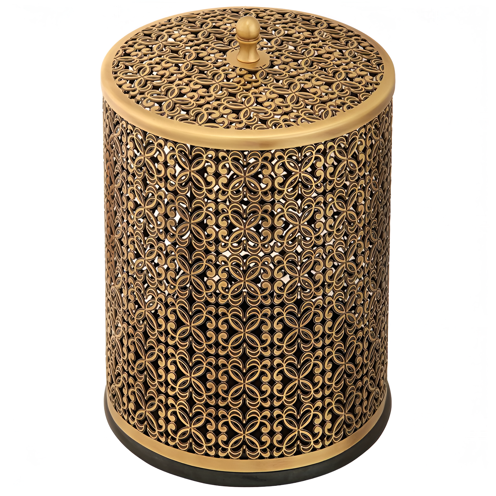 Ведро мусорное ажурное 5л D20 H30 см бронза