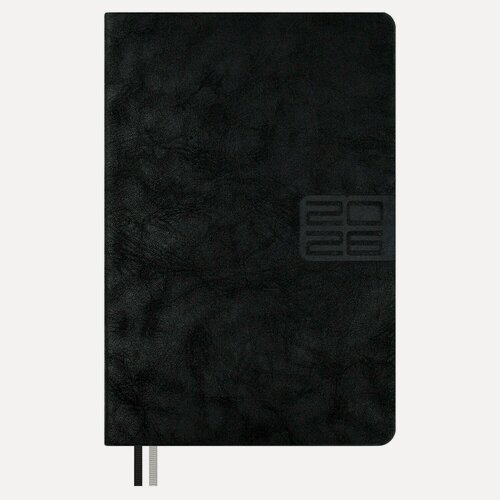 Изображение товара Ежедневник датированный 2026 год, А5, 176 листов, "Тиволи глосс", черный