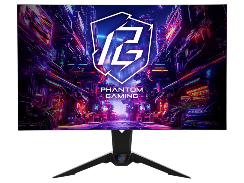 Монитор ASROCK 32" PGO32UFS OLED 3840x2160 (1920x1080 DM) 0,03 ms GTG 275 cd 165Hz HDR 400 VESA HAS Tilt HDMI*2 DP*2 HAS Swivel Pivot Type C USB*3 MM black