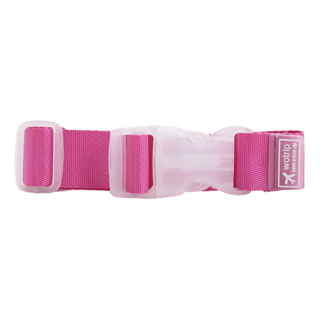 Ремень для багажа durable nylon travel luggage strap с надежной застежкой, розовый, антипотеря