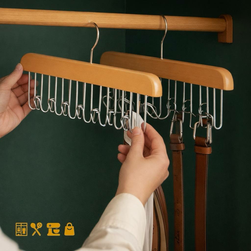 Вешалка для брюк, юбок, шарфов, полотенец и ремней, многоуровневая, металлическая