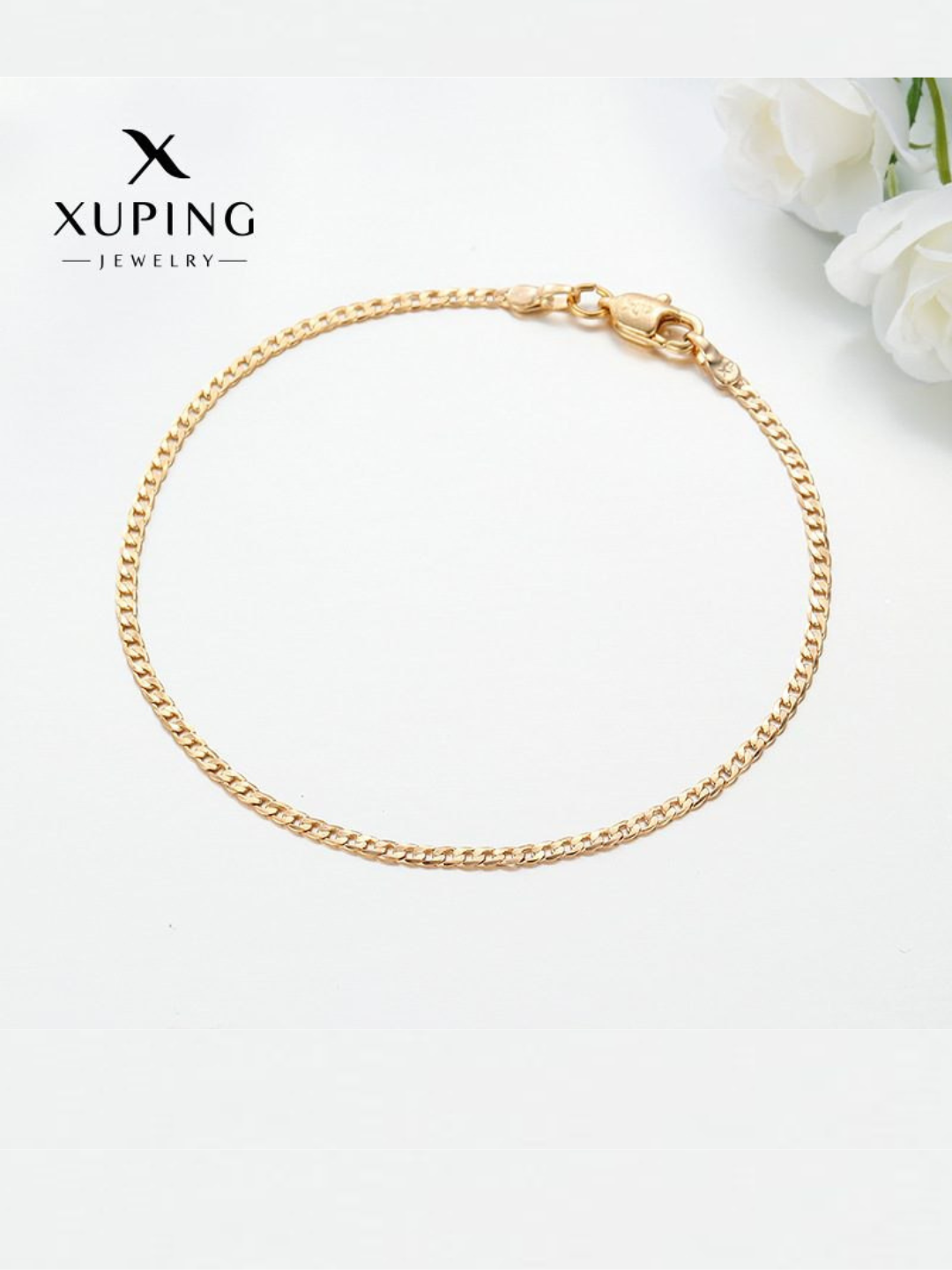 Браслет-цепочка, циркон