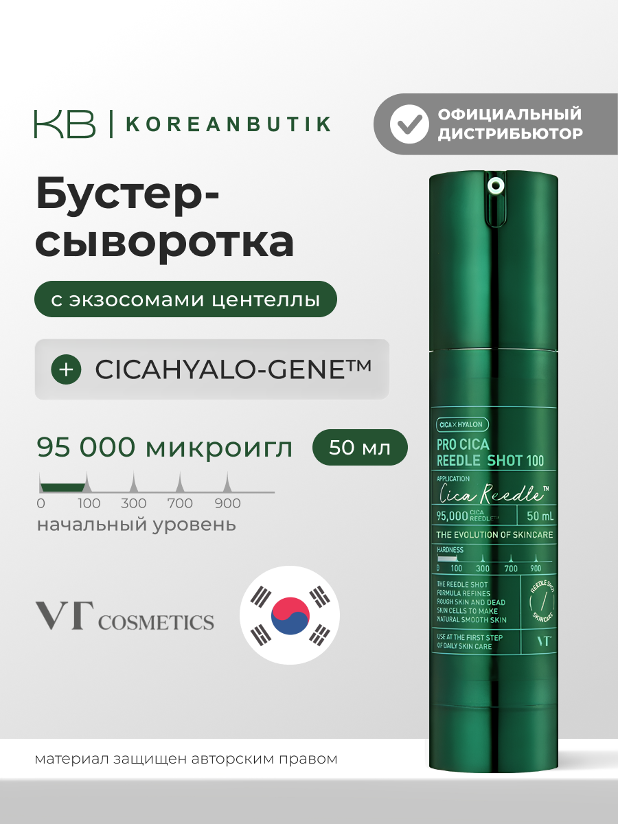 Бустер-сыворотка с микроиглами для чувствительной кожи | VT Cosmetics Pro Cica Reedle Shot 100 50ml