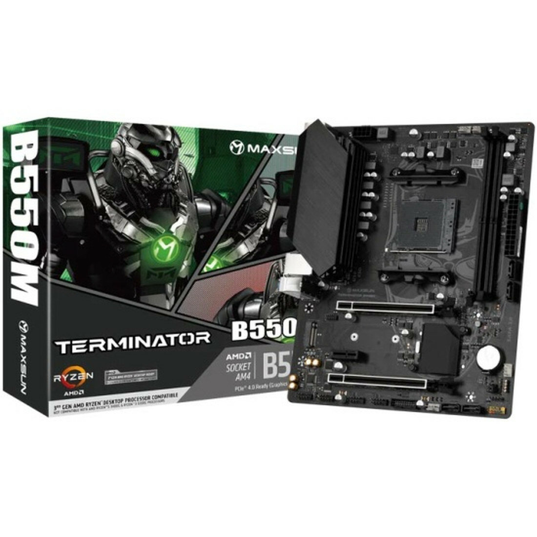 Материнская плата MaxSun TERMINATOR B550M, AM4, MATX