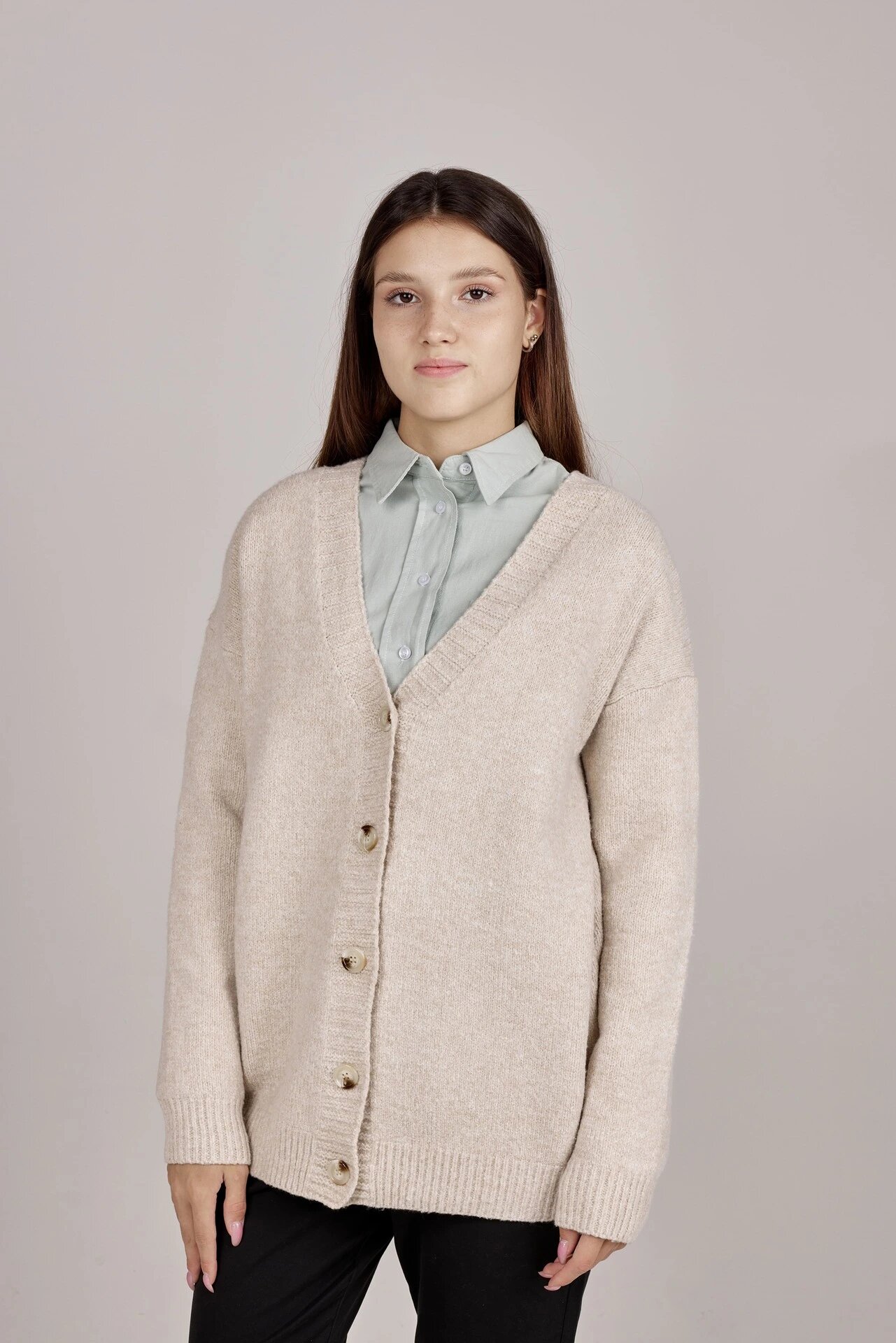 Кардиган Selfie, размер S, бежевый — фото 1