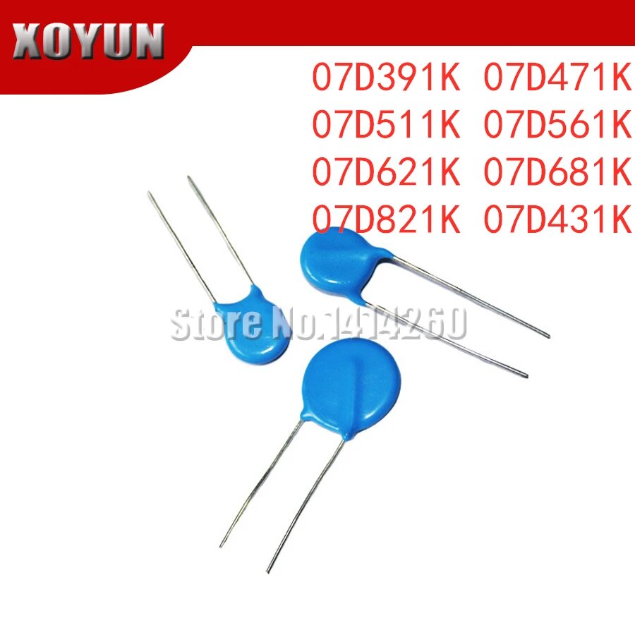 50 шт./лот, 07D391K 07D471K 07D511K 07D561K 07D621K 07D681K 07D821K 07D431K пьезорезистор, 50pcs-07D561K