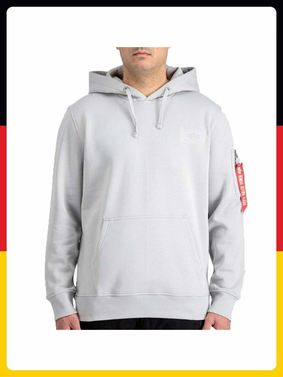 Худи спортивное ALPHA INDUSTRIES, размер _S, , серый