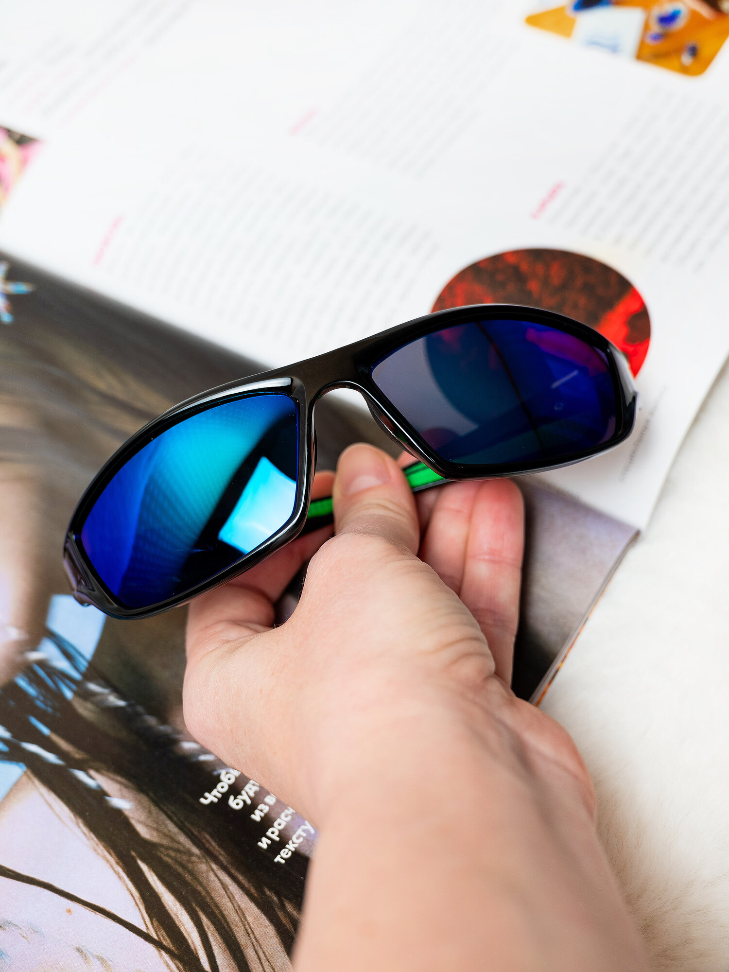 Солнцезащитные очки Zabologen, зеленый/черный — фото 1