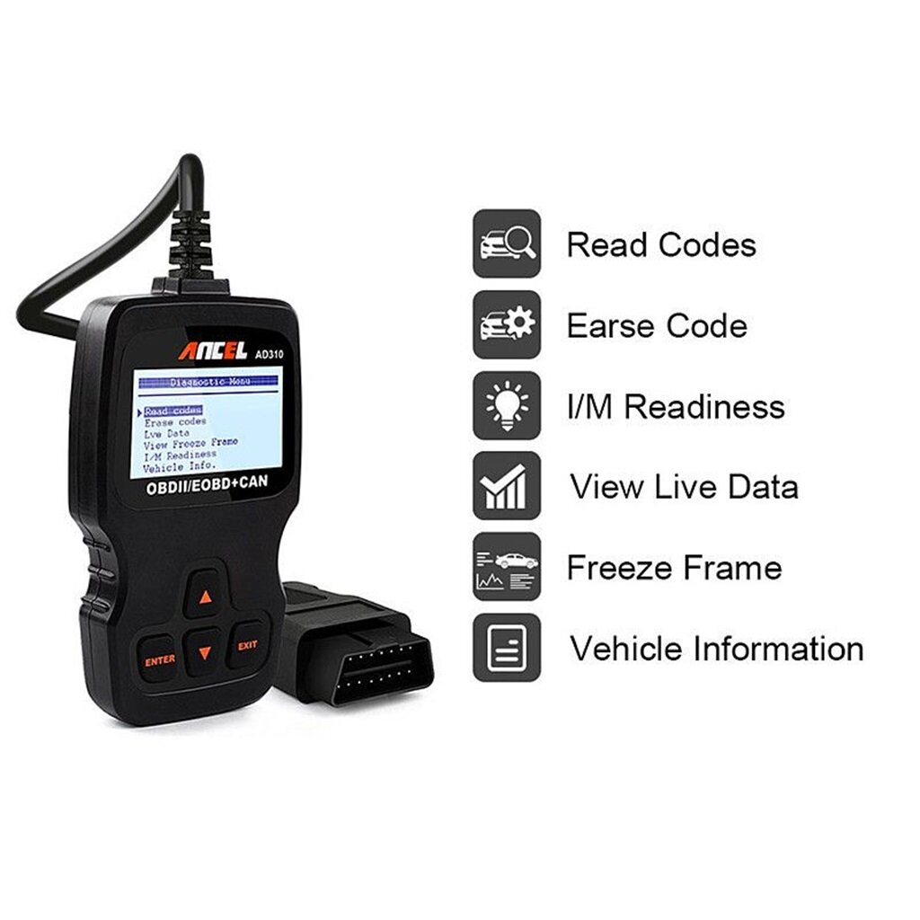 ANCEL AD310 OBDII Сканер Считыватель Кодов Для Автомобильных Двигателей