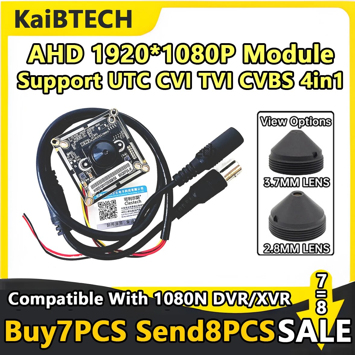 AHD мини-камера 2 МП 2.8 мм