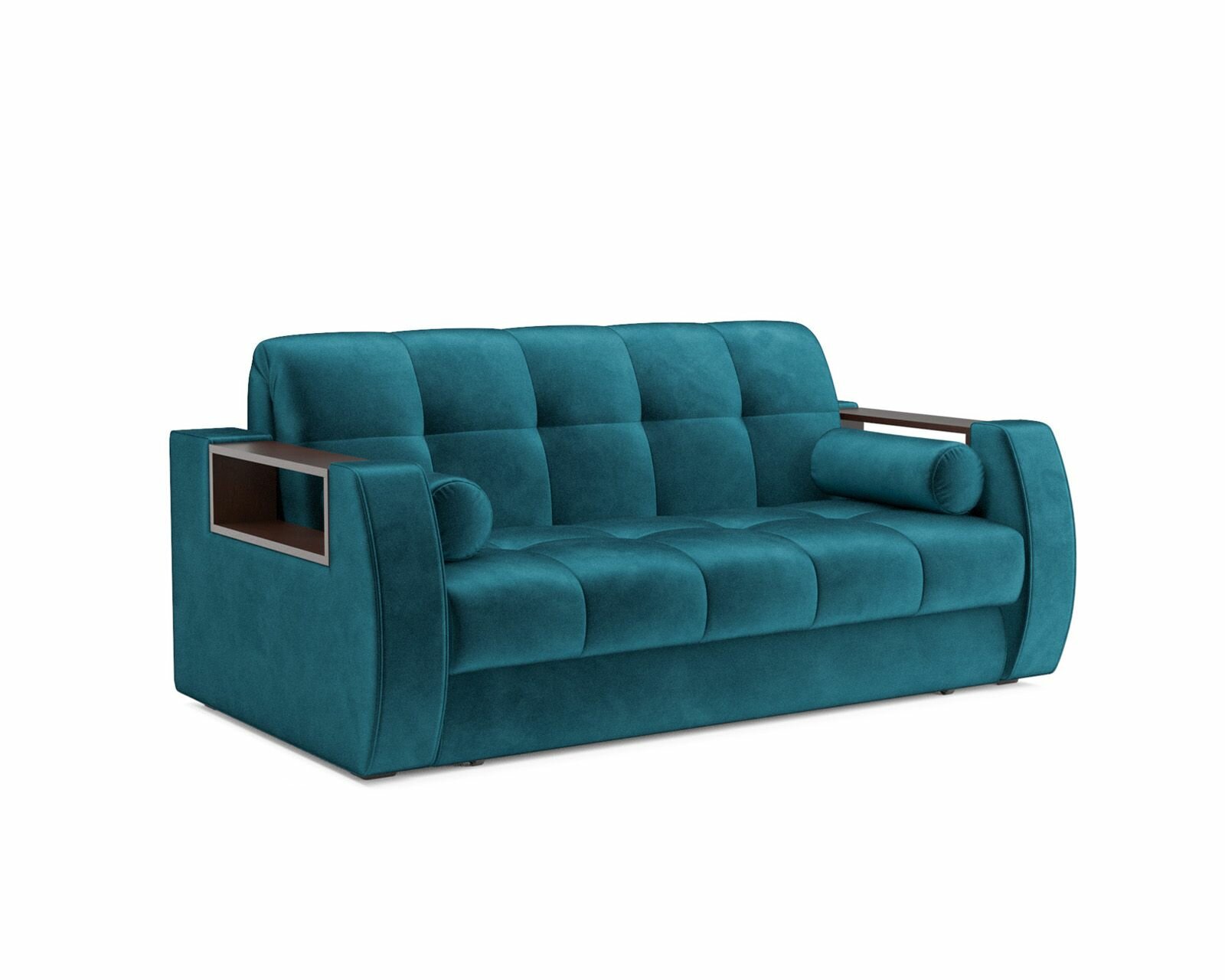 Диван-аккордеон Mebel-ars Аккордеон Барон №3 Бархат сине-зеленый STAR VELVET 43 BLACK GREEN