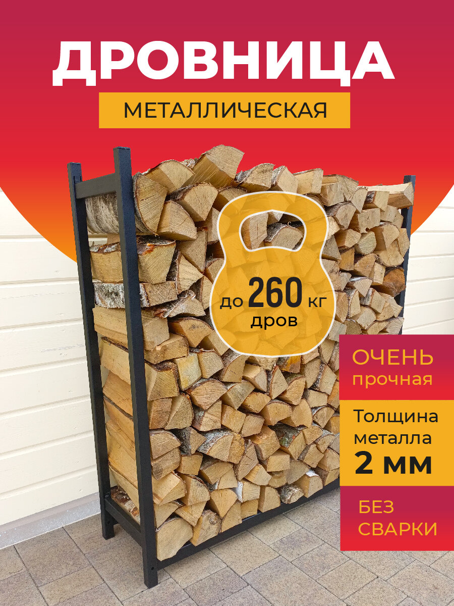 Дровница уличная металлическая 