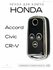 Чехол для ключей Honda Accord/Civic/CR-V, термопластик, противоуд...