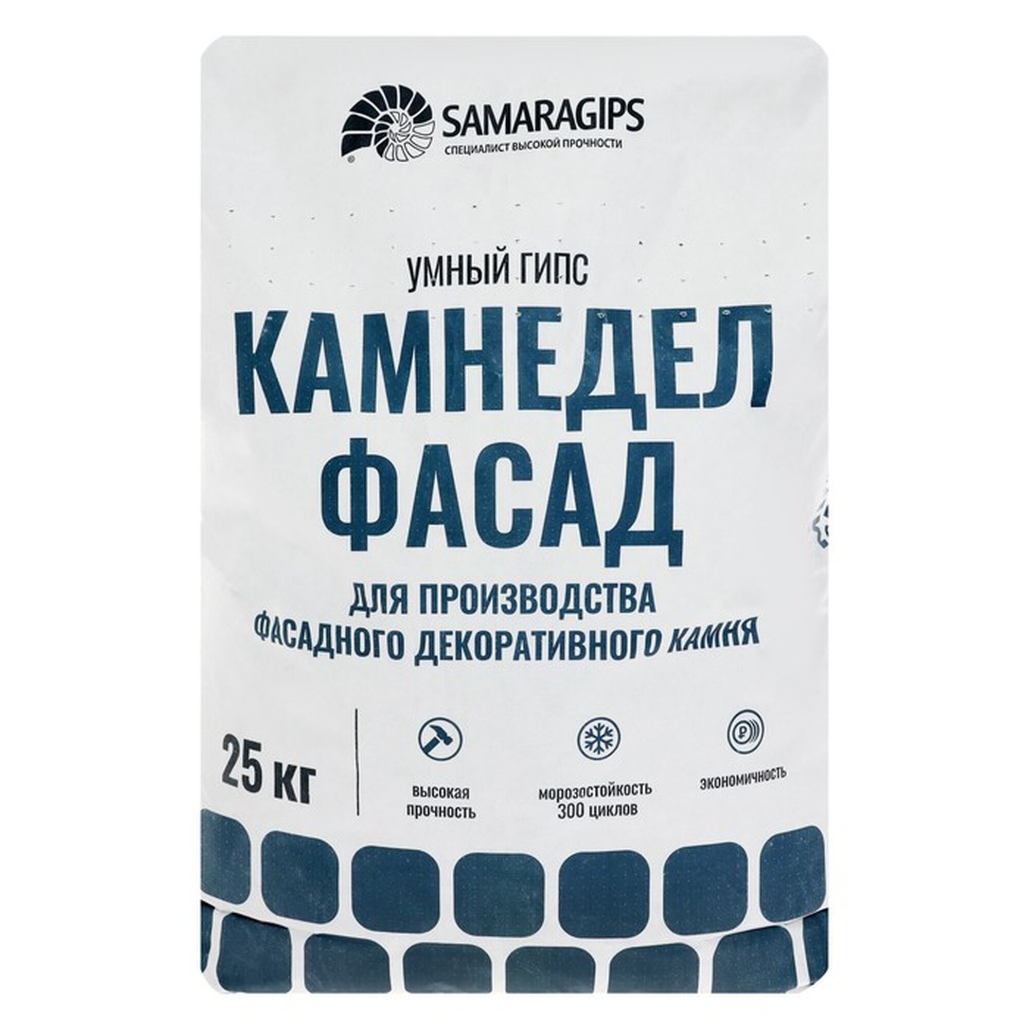 Умный гипс камнедел фасад SAMARAGIPS 25 кг для производства декоративного камня