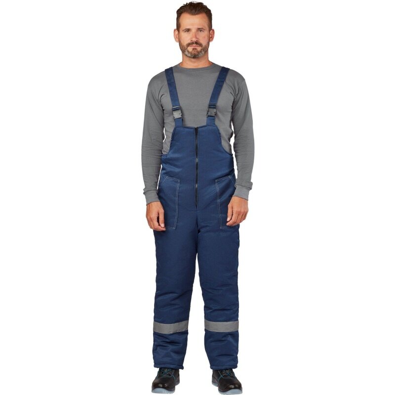 Полукомбинезон рабочий КНР зимний мужской синий из смесовой ткани размер 44-46 рост 182-188 Арсенал-СП (з32-ПК муж син смес)