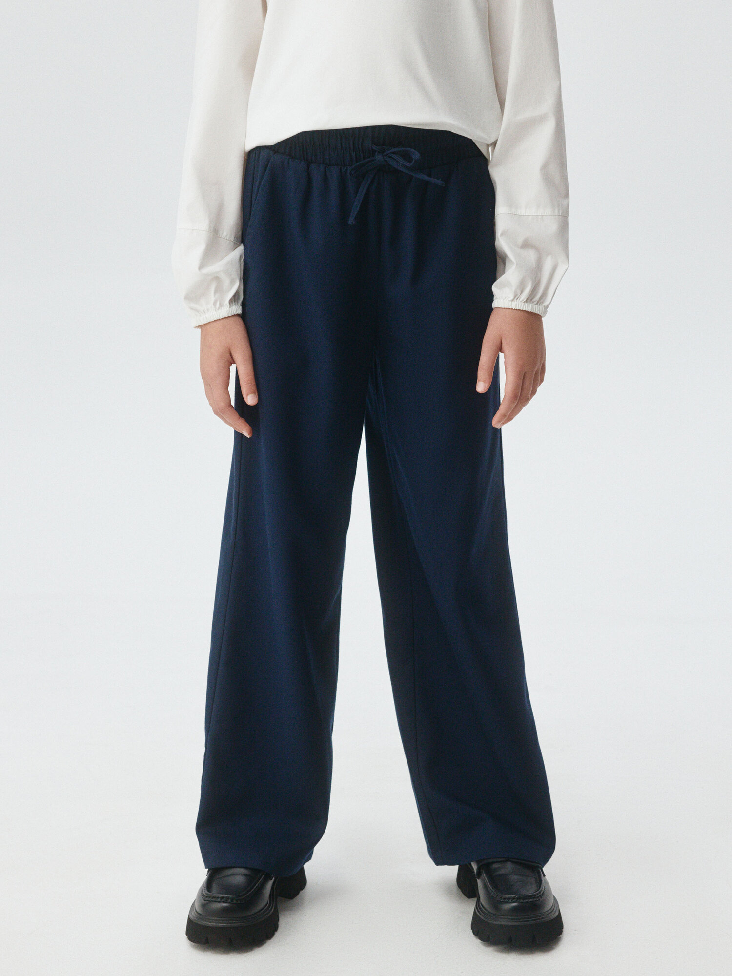 Брюки классические Sela размер 134 синий 252