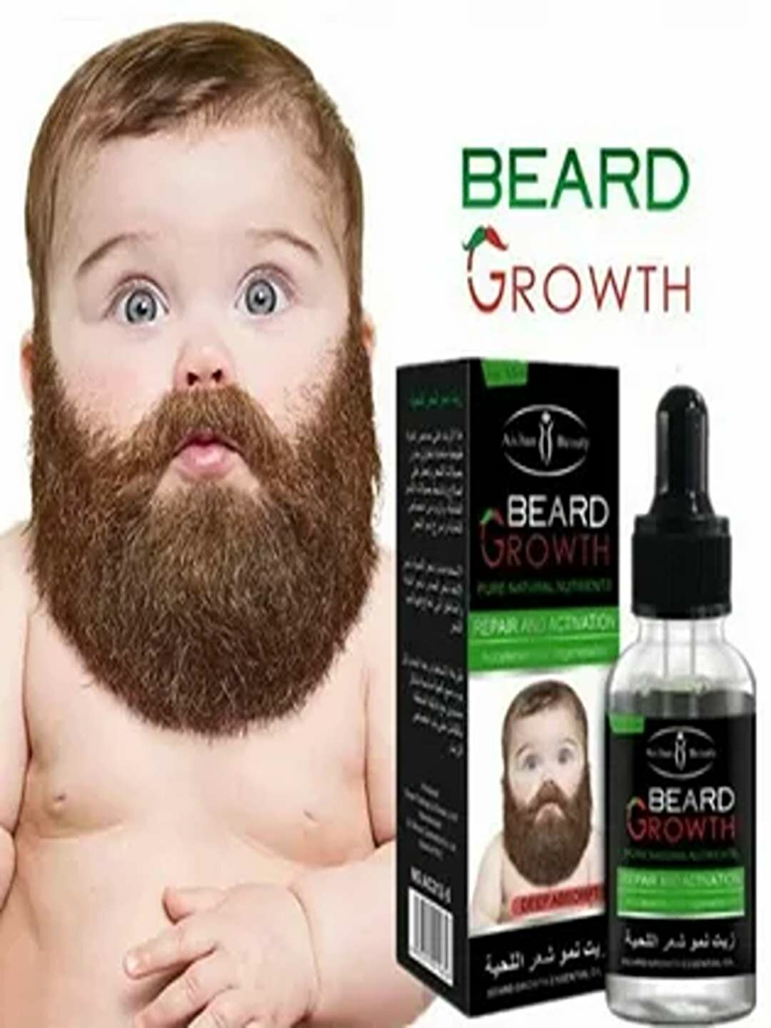 Beard Growth-Средство для роста бороды для волос, бороды и усов 30 мл