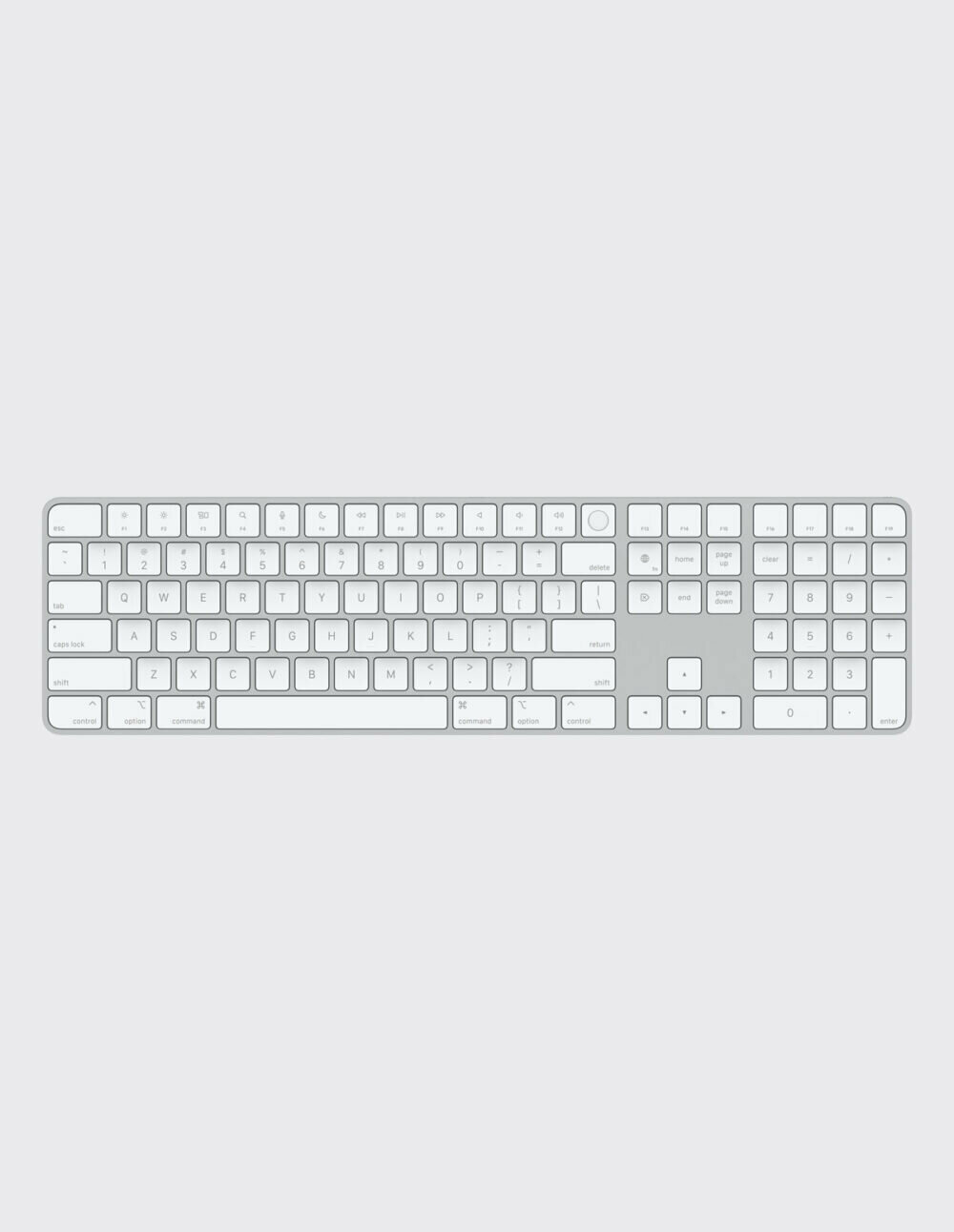 Беспроводная клавиатура Apple Magic Keyboard с Touch ID, MXCK3 (USB-C), White с русской гравировкой