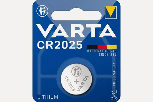 Изображение товара Батарейка Varta Lithium Coin CR2025 , 165 mAh , ( 1 ) шт. в блистере, 06025101401
