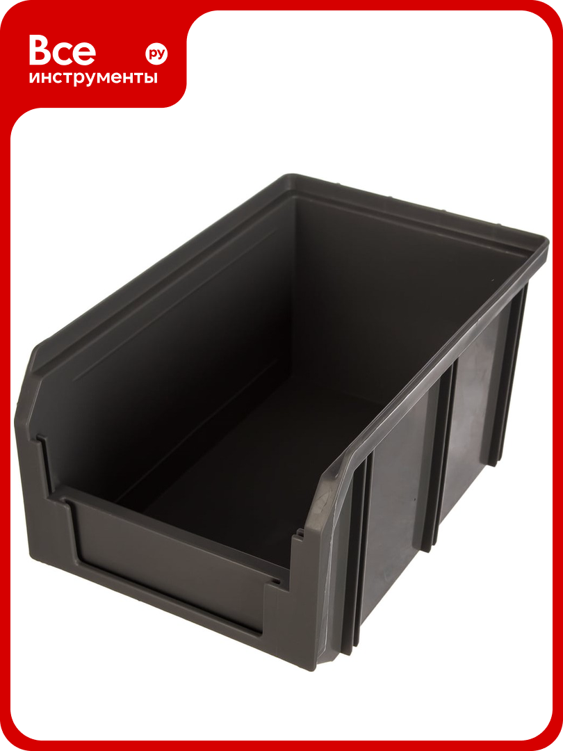 Пластиковый ящик Стелла-техник 234х149х120мм 38 литра V-2-серый