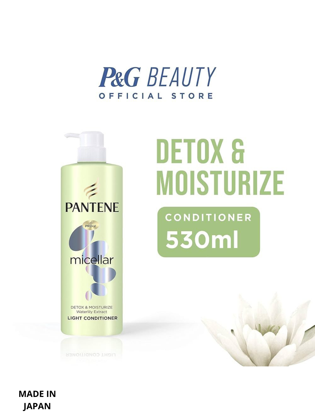 Мицеллярный шампунь и кондиционер-Pantene Pro-V Micellar Detox, Made in Japan. 530 мл