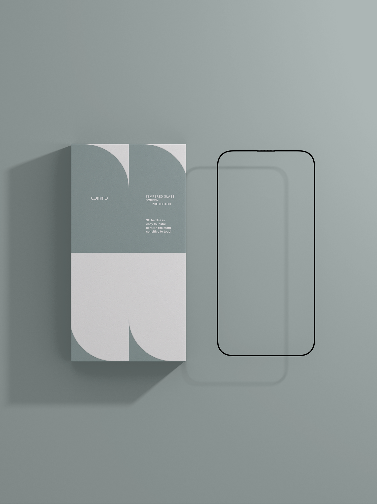 Защитное стекло с аппликатором COMMO для Apple iPhone 16 Pro, прозрачное — фото 1