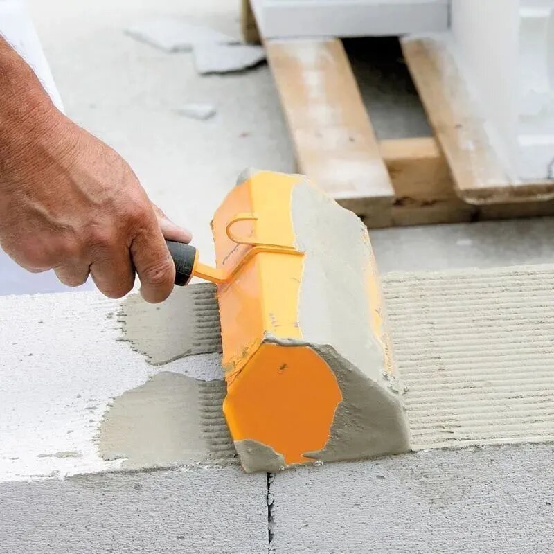 Кельма для газобетона 400мм 400х60х300 металл оранжевая для клея — фото 1