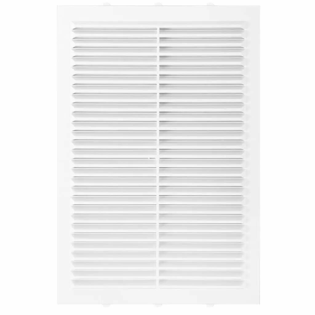 Решетка вентиляционная Планета пластик 190х290 мм с сеткой белая
