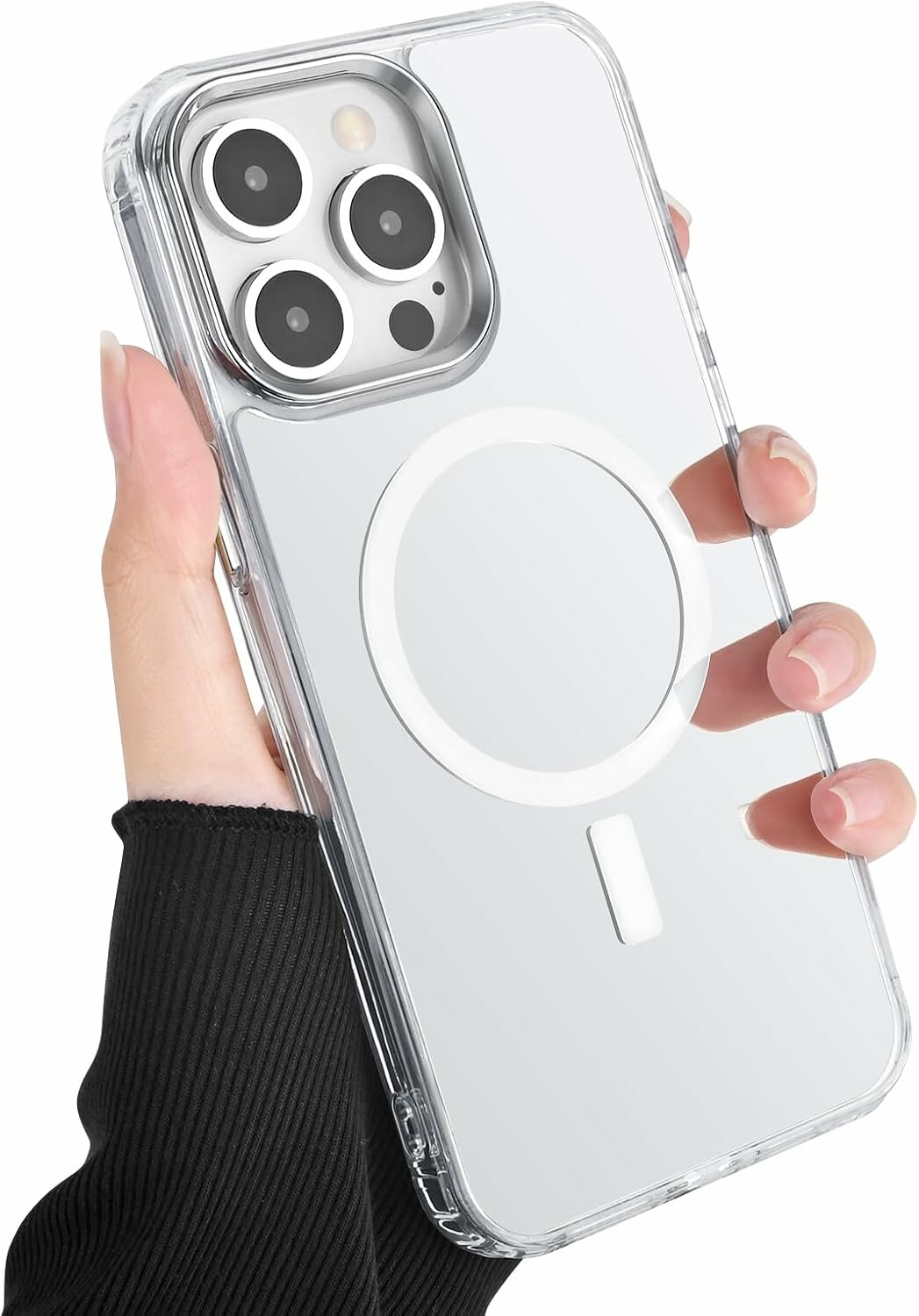 Чехол Keephone, для iPhone 16 Pro Max, прозрачный, MagSafe, противоударный