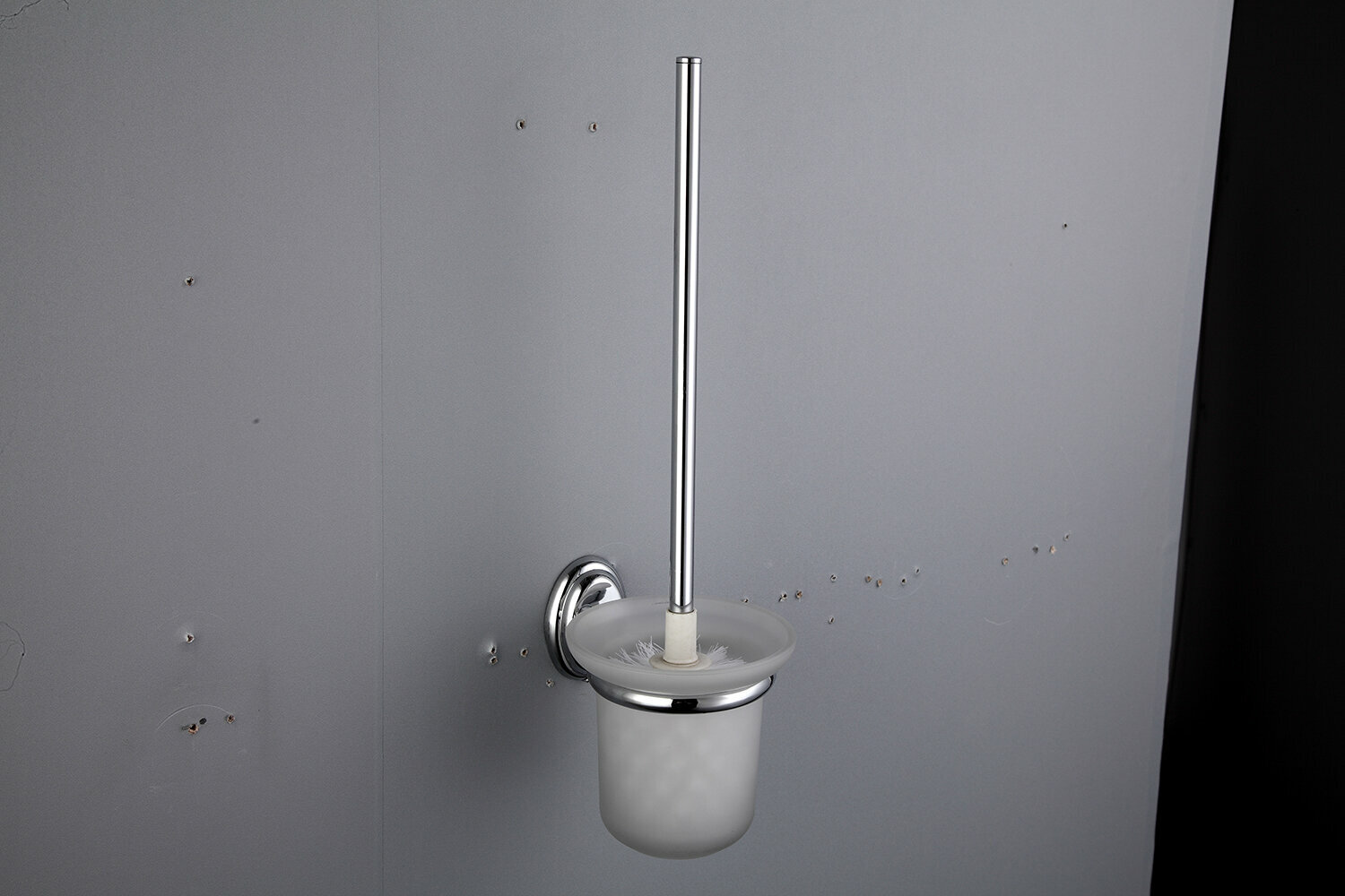 Ерш настенный стеклянная колба Frap F1510 хром металл/стекло