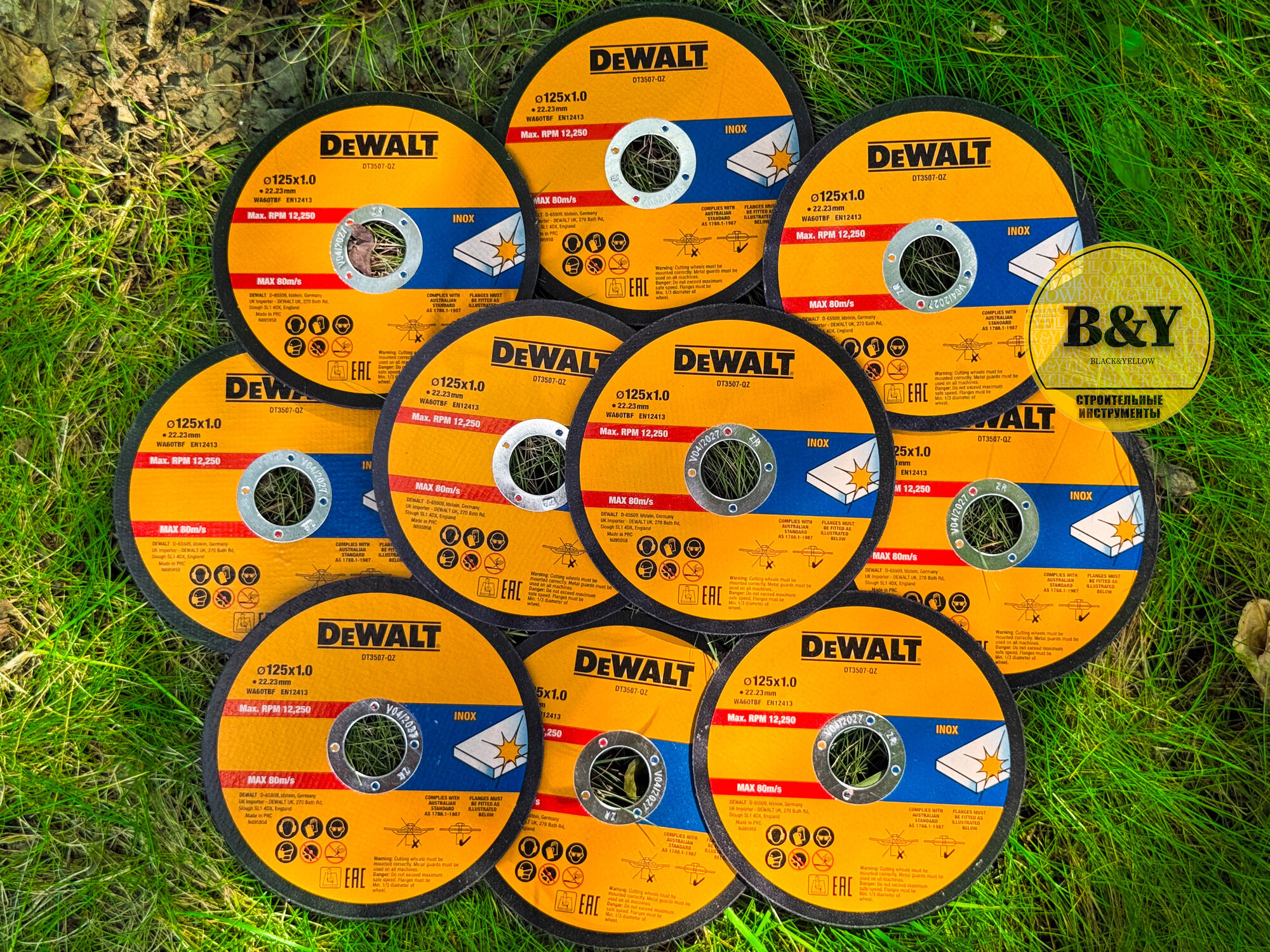 Отрезной диск по металлу DeWalt DT3507-QZ 125 x 1.0 х 22.23мм 10 шт