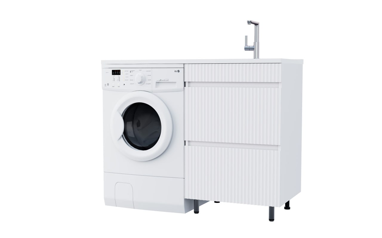 Тумба с раковиной под стиральную машину Катрин 120 Правая