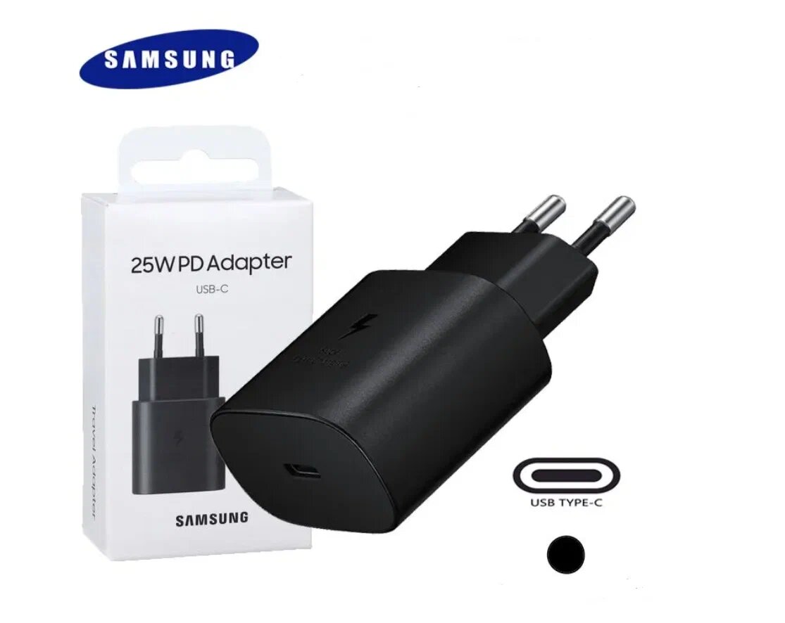 Зарядное устройство Samsung EP-TA800, сетевое, 25 W, USB-C, черное