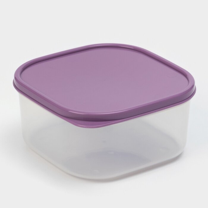Контейнер пищевой 07л квадрат цвет фиолетовый 3637569