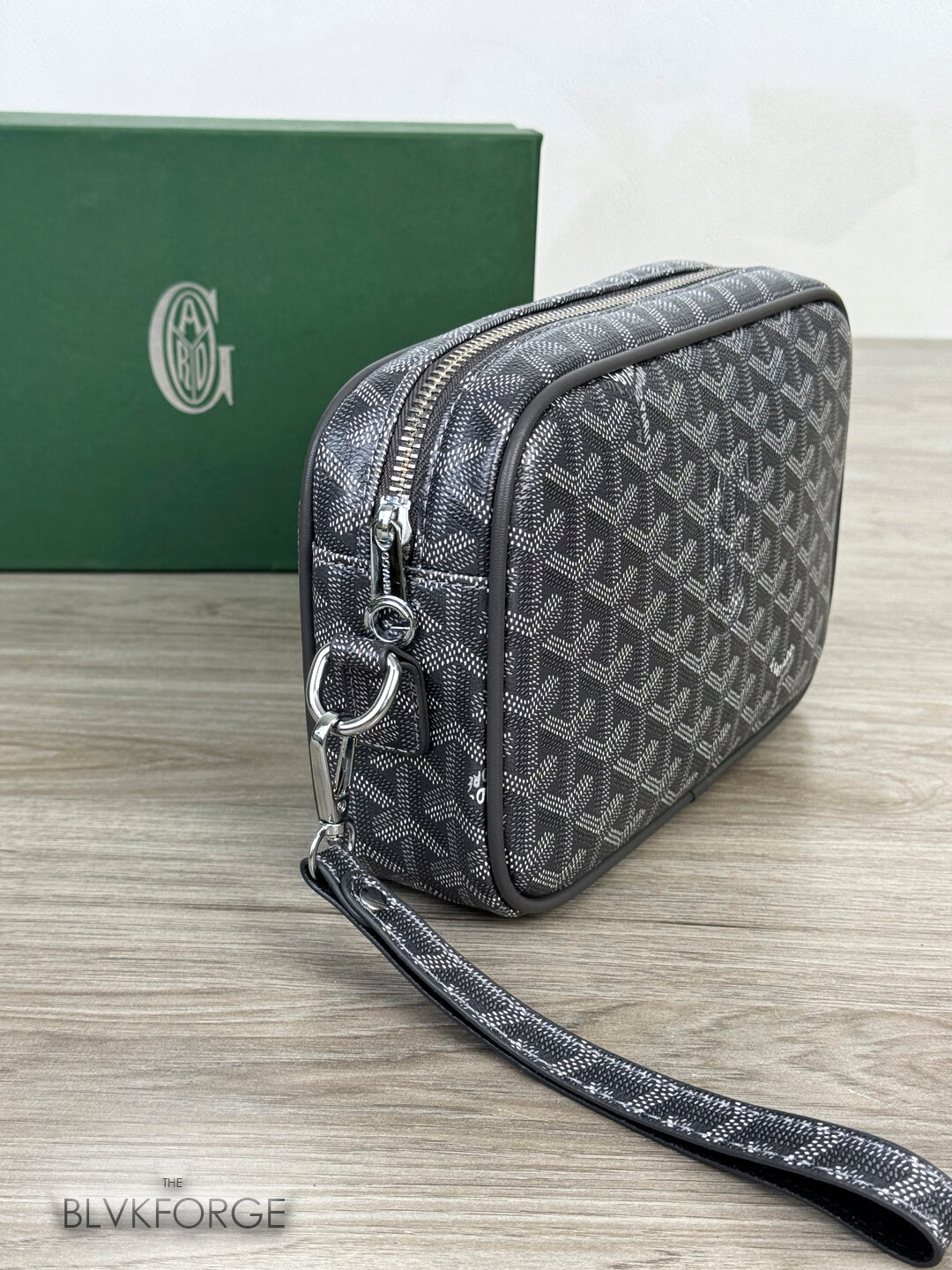 Кошелек , фактура зернистая, серый — фото 1