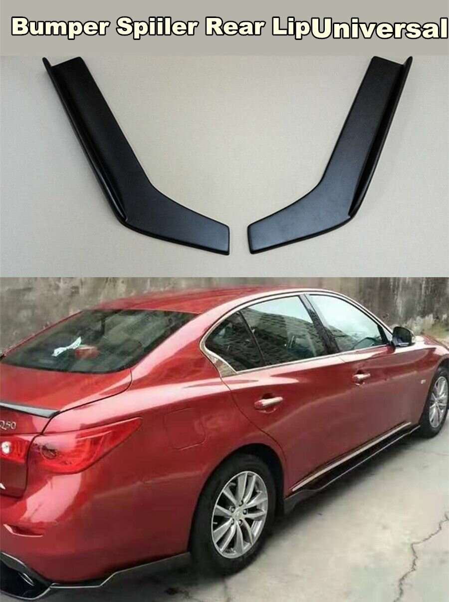 2 шт. Задний спойлер бампера автомобиля спойлер диффузор обтекатель угловые разделители ABS черный