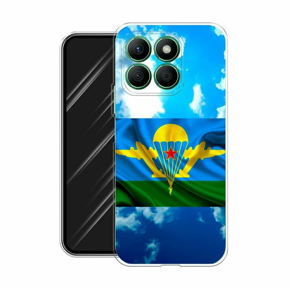 Силиконовый чехол на Honor X8B / Хонор X8B с принтом ВДВ флаг в небесах — фото 1