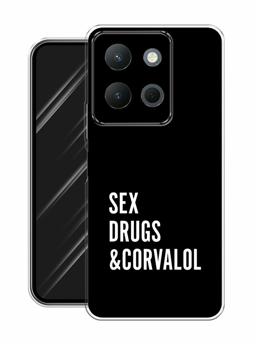 Силиконовый чехол на Vivo Y36 4G / Виво Y36 4G с принтом "Corvalol" — фото 1