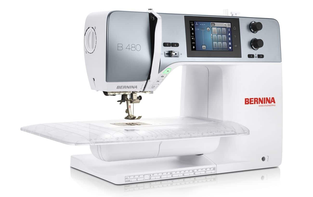 BERNINA 480Верхняя модель новой 4-й серии работает с вертикальным челноком Bernina и предлагает строчки шириной до 9 мм. Сочетание компьютерного управления, функций памяти и большого числа операций позволяет выполнить , Возможно подключение лапки BSR