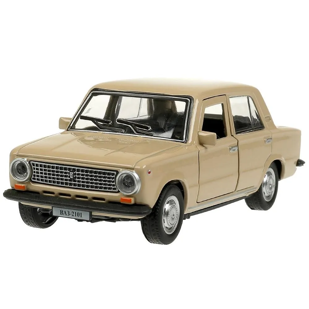 Машинка металлическая инерционная Технопарк ВАЗ-2101 12 см. бежевая