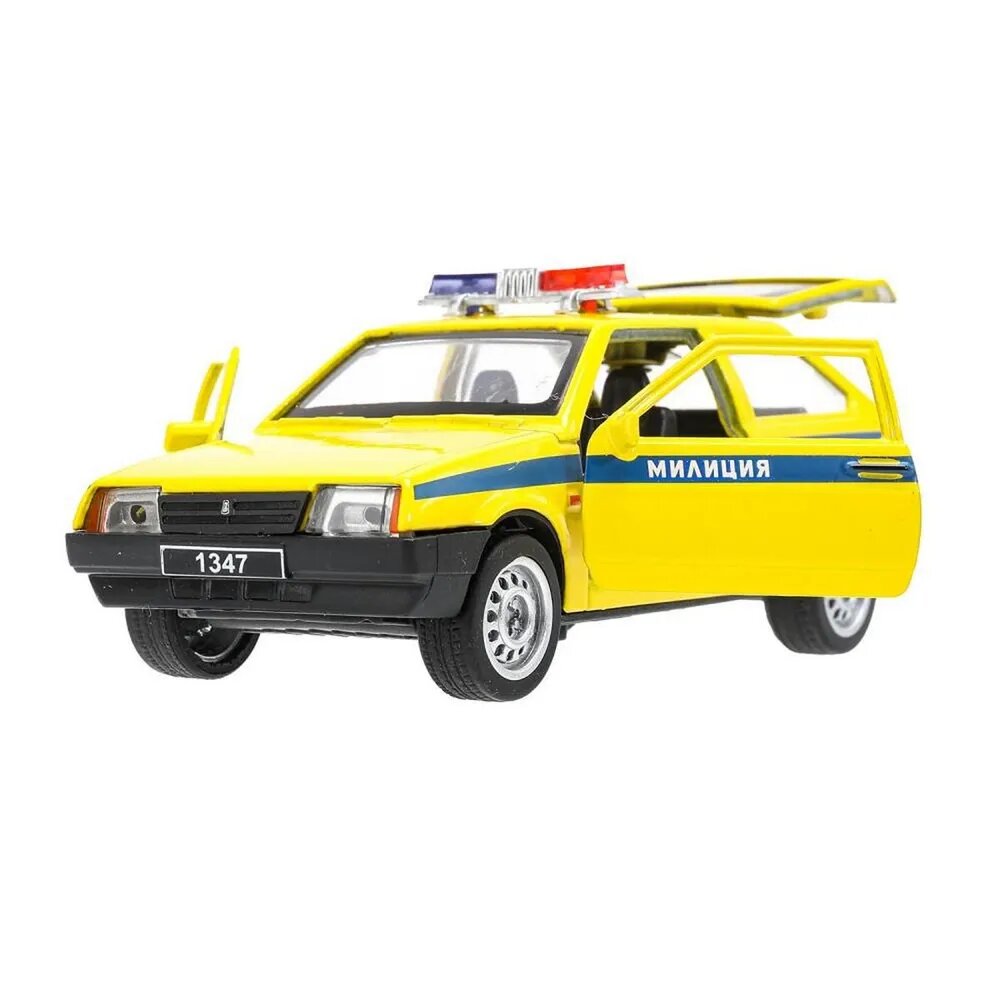 Машинка металлическая инерционная Технопарк LADA-2108 Спутник Полиция, 12 см
