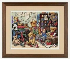 Изображение товара 35151 Набор для вышивания крестом "Пуговицы и медведи",40*30см, DIMENSIONS