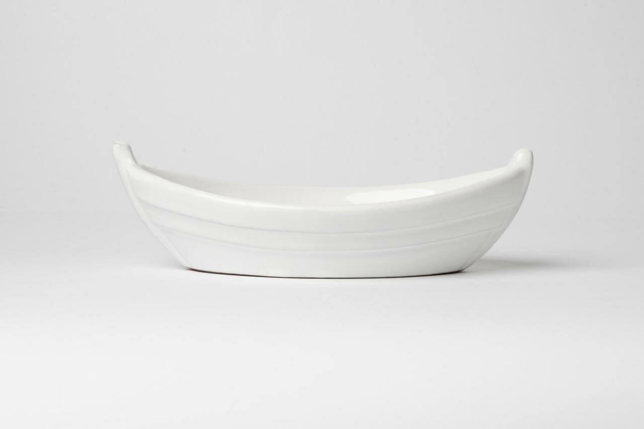 Набор блюд 6 шт. Boat Plate White Porcelain 20x10 см