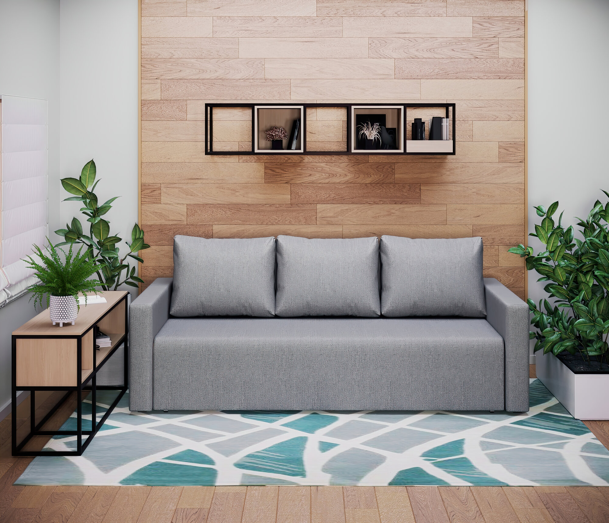 Диван Олимп 2  еврокнижка рогожка саванна плюс Аш ППУ