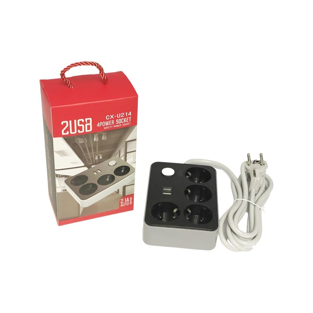 Разветвитель USB CX-U214, 4 выхода, для компьютера и ноутбука — фото 1
