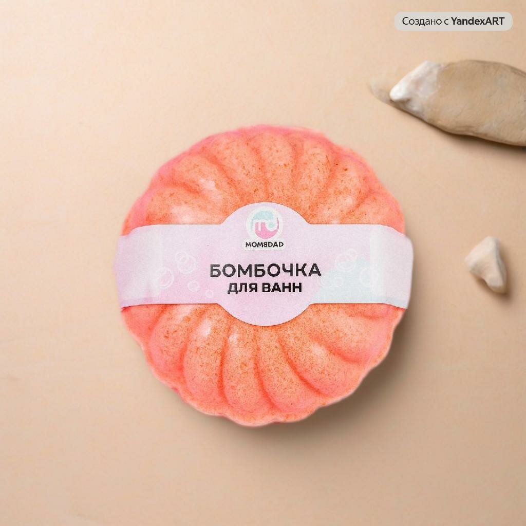 Бомбочка для ванны, шипучка, фруктовый аромат, клубника, 140 г — фото 1