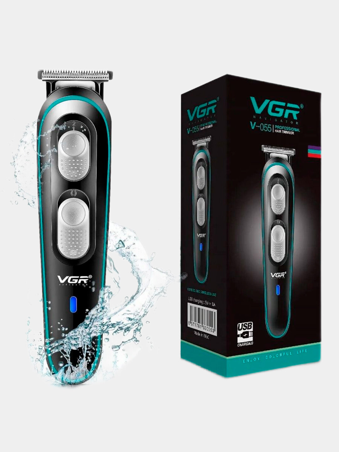 Триммeр машинка для стрижки и бритья, профессиональная, беспроводной, VGR V-055